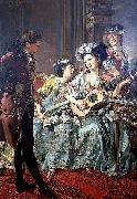 Louis Rolland Trinquesse The Courtship France oil painting artist